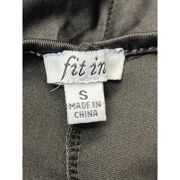 Fit In Black Short Sleeve Bodysuit Jump Suit Leotard Size Small Women's - Picture 7 of 8